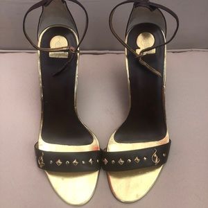 Baby Phat wedge heels gold and brown!